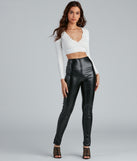 Major Chic Faux Leather Leggings provides a stylish start to creating your best summer outfits of the season with on-trend details for 2023!