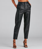 Chic Pleated Faux Leather Trousers provides a stylish start to creating your best summer outfits of the season with on-trend details for 2023!