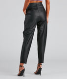 Chic Pleated Faux Leather Trousers provides a stylish start to creating your best summer outfits of the season with on-trend details for 2023!
