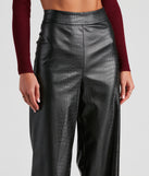Chic Mate PU Croc Wide Leg Pants provides a stylish start to creating your best summer outfits of the season with on-trend details for 2023!