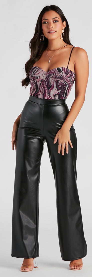 Totally Fab Faux Leather Pants helps create the best bachelorette party outfit or the bride's sultry bachelorette dress for a look that slays!