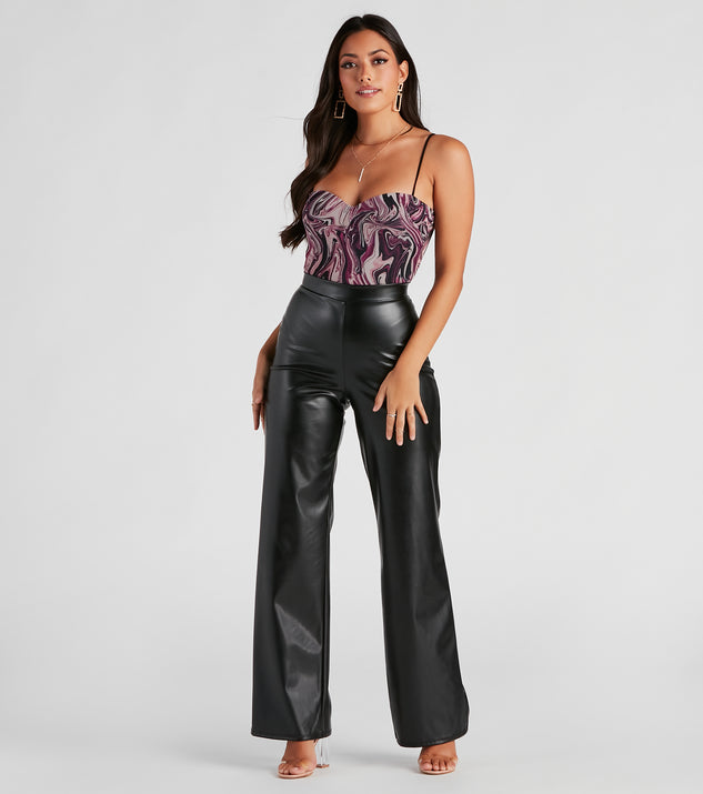 Totally Fab Faux Leather Pants helps create the best bachelorette party outfit or the bride's sultry bachelorette dress for a look that slays!