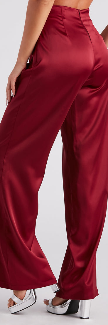 Elevated Details Sleek Satin Trouser Pants provides a stylish start to creating your best summer outfits of the season with on-trend details for 2023!