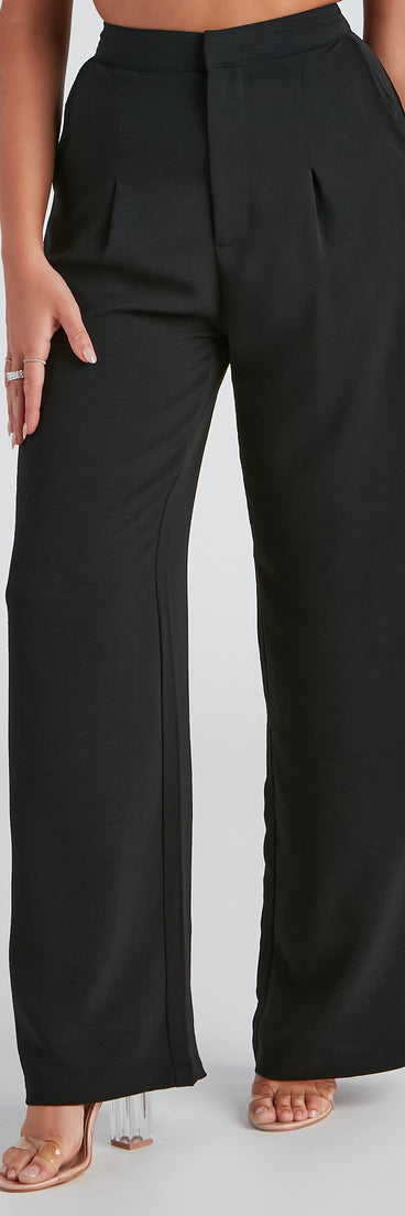 The Right Path Wide-Leg Trouser Pants provides a stylish start to creating your best summer outfits of the season with on-trend details for 2023!
