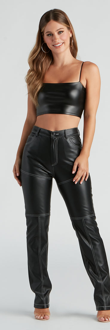 Rock Of Ages Faux Leather Straight-Leg Pants provides a stylish start to creating your best summer outfits of the season with on-trend details for 2023!