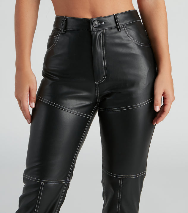 Rock Of Ages Faux Leather Straight-Leg Pants