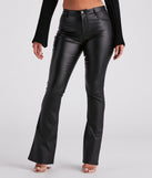 Stylishly Edgy Faux Leather Flare Pants is a trendy pick to create 2023 festival outfits, festival dresses, outfits for concerts or raves, and complete your best party outfits!