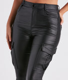 Casually Elevated Faux Leather Cargo Pants