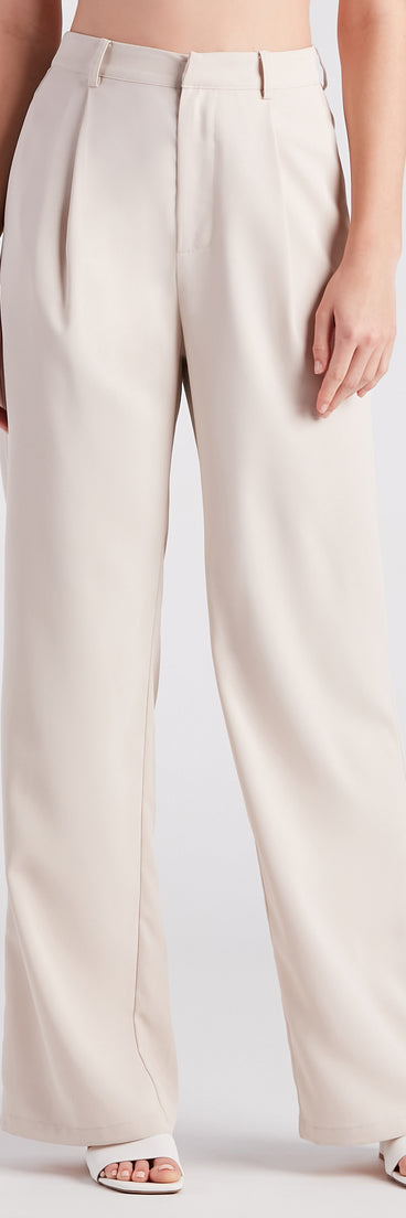 Elevated Style Wide-Leg Trouser Pants provides a stylish start to creating your best summer outfits of the season with on-trend details for 2023!