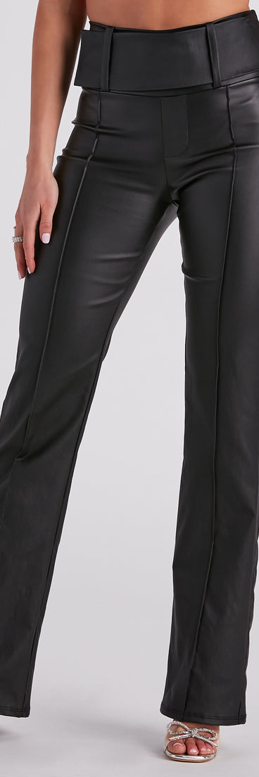 Too Cool Coated Faux Leather Straight Leg Pants is a trendy pick to create 2023 festival outfits, festival dresses, outfits for concerts or raves, and complete your best party outfits!