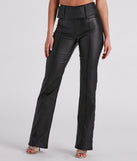 Too Cool Coated Faux Leather Straight Leg Pants is a trendy pick to create 2023 festival outfits, festival dresses, outfits for concerts or raves, and complete your best party outfits!