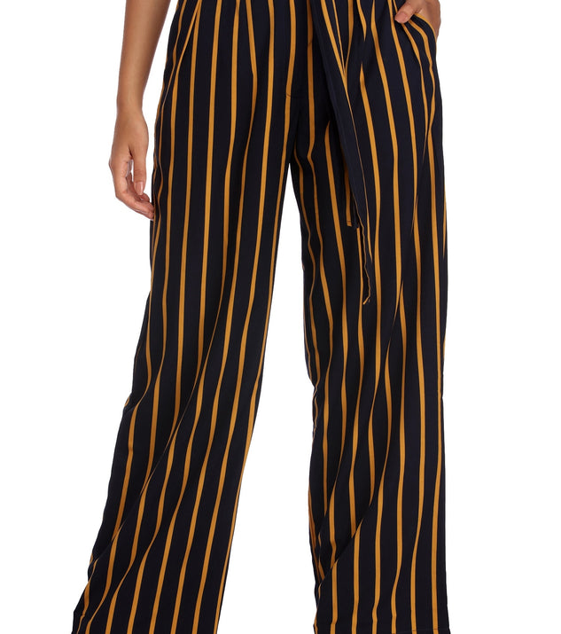 Step Out In Stripes Wide Leg Pants