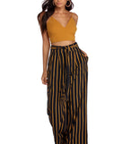 Step Out In Stripes Wide Leg Pants