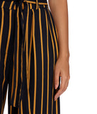 Step Out In Stripes Wide Leg Pants