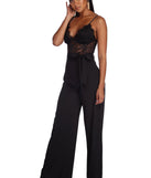Sultry Lace Top Jumpsuit is the perfect Homecoming look pick with on-trend details to make the 2023 HOCO dance your most memorable event yet!