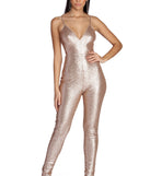 Fabulously Sequined Jumpsuit will help you dress the part in stylish holiday party attire, an outfit for a New Year’s Eve party, & dressy or cocktail attire for any event.