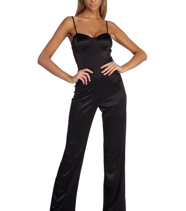 Dangerously Sleek Jumpsuit will help you dress the part in stylish holiday party attire, an outfit for a New Year’s Eve party, & dressy or cocktail attire for any event.
