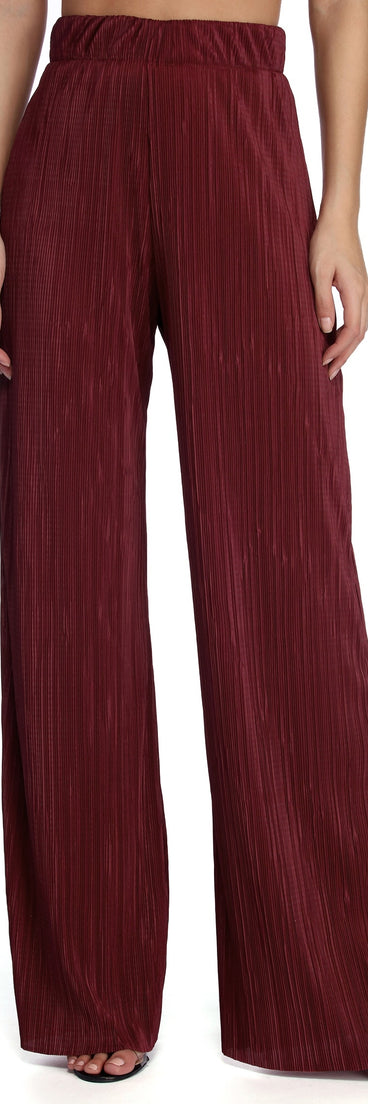 Perfectly Pleated Wide Leg Pants