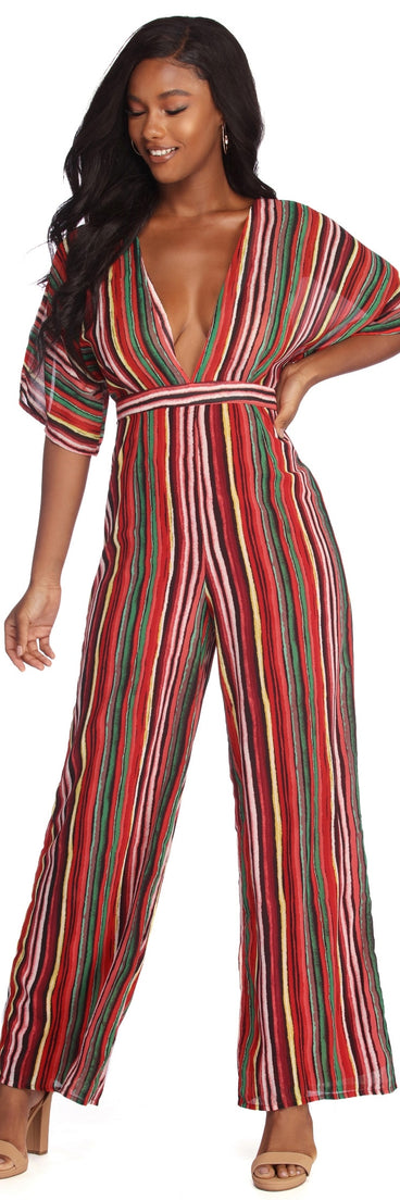 Diving Into Stripes Jumpsuit will help you dress the part in stylish holiday party attire, an outfit for a New Year’s Eve party, & dressy or cocktail attire for any event.