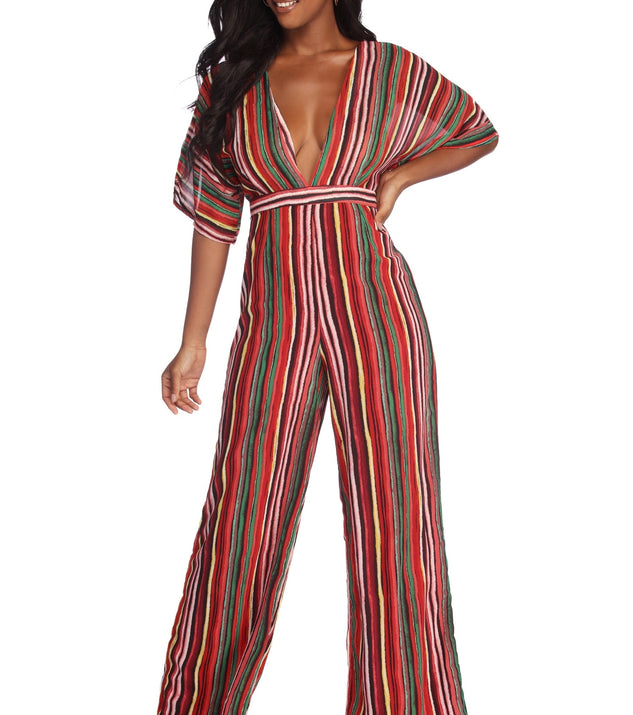 Diving Into Stripes Jumpsuit will help you dress the part in stylish holiday party attire, an outfit for a New Year’s Eve party, & dressy or cocktail attire for any event.