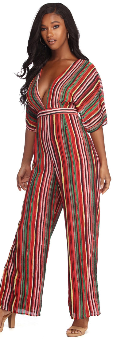 Diving Into Stripes Jumpsuit for 2022 festival outfits, festival dress, outfits for raves, concert outfits, and/or club outfits