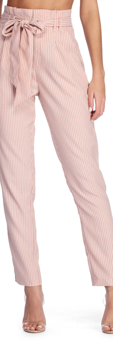 Stripe Right Paper Bag Pants