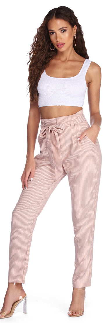 Stripe Right Paper Bag Pants