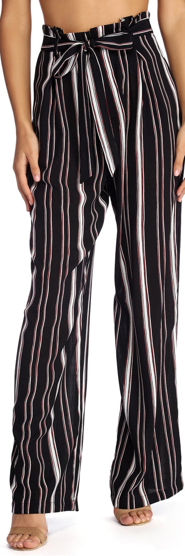 Set In Stripes Straight Leg Pants