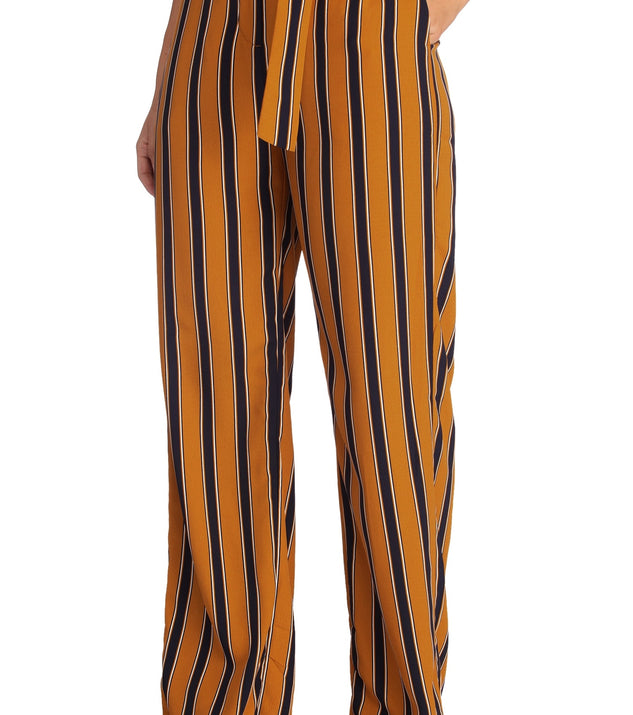 Stripes To Stun Flared Pants