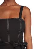 Contrast Stitch Catsuit for 2022 festival outfits, festival dress, outfits for raves, concert outfits, and/or club outfits