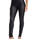 Coated Faux Leather Skinny Pants elevates your outfits for holiday events, Christmas attire, formal events, or holiday party dresses to look picture-perfect at any event this season!