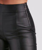 Livin' On The Edge Coated Faux Leather Leggings is a fire pick to create 2023 festival outfits, concert dresses, outfits for raves, or to complete your best party outfits or clubwear!