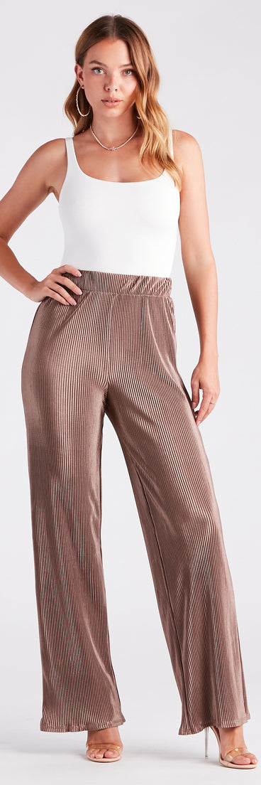 Stylish Company Pleated Wide Leg Pants