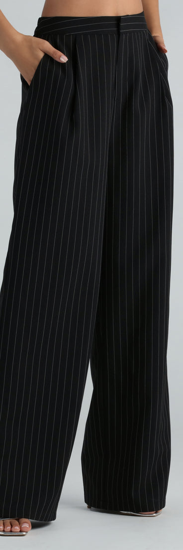 Iconic Vibes Pinstripe Trouser Pants