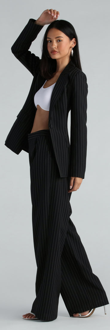 Iconic Vibes Pinstripe Trouser Pants