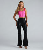 Enticing Edge Snake Print Flare Pants