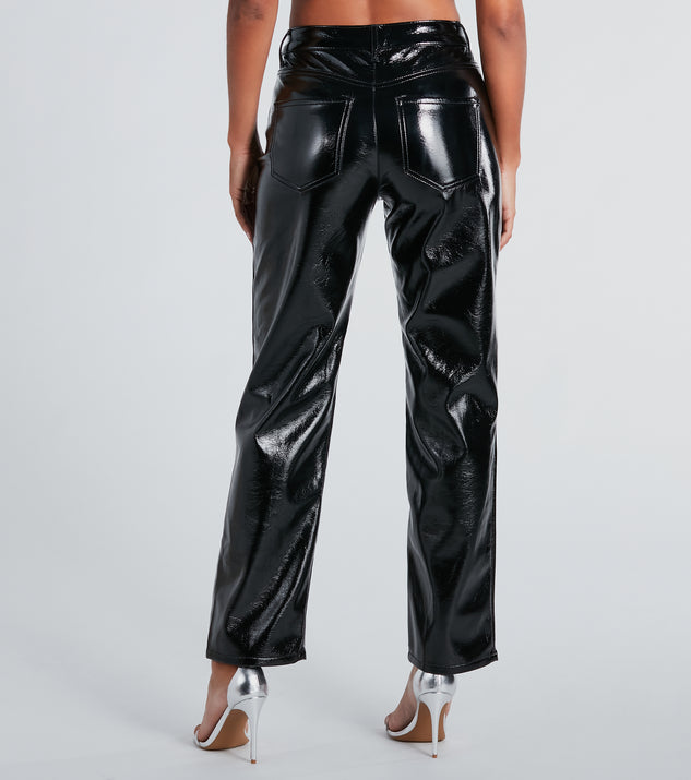Effortless Edge Faux Leather Straight-Leg Pants | Windsor