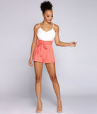 Effortlessly Chic Paper Bag Romper for 2022 festival outfits, festival dress, outfits for raves, concert outfits, and/or club outfits