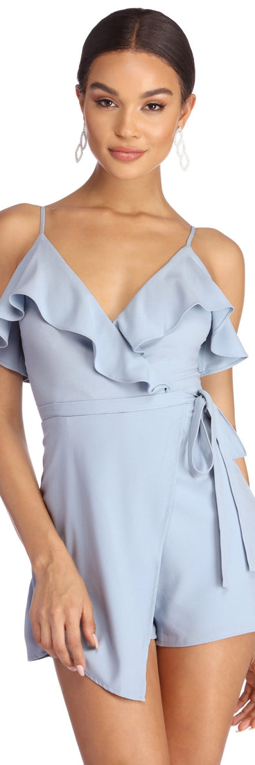 Charm In Ruffles Romper will help you dress the part in stylish holiday party attire, an outfit for a New Year’s Eve party, & dressy or cocktail attire for any event.