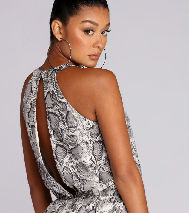 Snake print romper outfit online