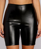 Faux Leather Biker Shorts for 2022 festival outfits, festival dress, outfits for raves, concert outfits, and/or club outfits