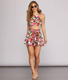 Floral Bloom Tie Waist Shorts for 2022 festival outfits, festival dress, outfits for raves, concert outfits, and/or club outfits