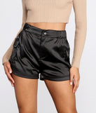 Satin Cargo Style Shorts for 2022 festival outfits, festival dress, outfits for raves, concert outfits, and/or club outfits