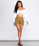 Comin' Up Short Belted Cuffed Dress Shorts provides a stylish start to creating your best summer outfits of the season with on-trend details for 2023!