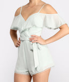 Major Flirt Ruffle Detail Romper provides a stylish start to creating your best summer outfits of the season with on-trend details for 2023!
