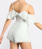 Major Flirt Ruffle Detail Romper provides a stylish start to creating your best summer outfits of the season with on-trend details for 2023!