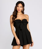 Flowy Sweetheart Ruffle Romper will help you dress the part in stylish holiday party attire, an outfit for a New Year’s Eve party, & dressy or cocktail attire for any event.