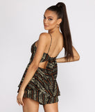 Bold Babe Tribal Tiered Romper provides a stylish start to creating your best summer outfits of the season with on-trend details for 2023!