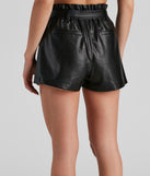 Faux Leather Paper Bag Shorts for 2023 festival outfits, festival dress, outfits for raves, concert outfits, and/or club outfits