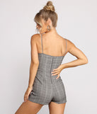 Playful Plaid Tie Waist Romper provides a stylish start to creating your best summer outfits of the season with on-trend details for 2023!